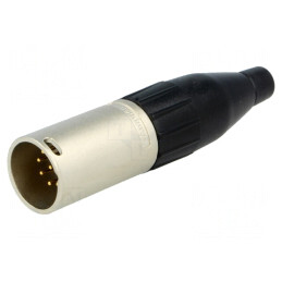 Mufă XLR Tată 7 Pin Dreptă pe Cablu | Electronic-mag.ro | Componente Electronice