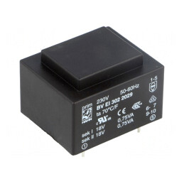 Transformator încapsulat 1,5VA 230V 18V PCB | Electronic-mag.ro | Componente Electronice