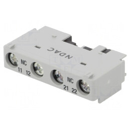 Contacte Auxiliare NC x2 cu Cleme Frontală cu Șurub | Electronic-mag.ro | Componente Electronice