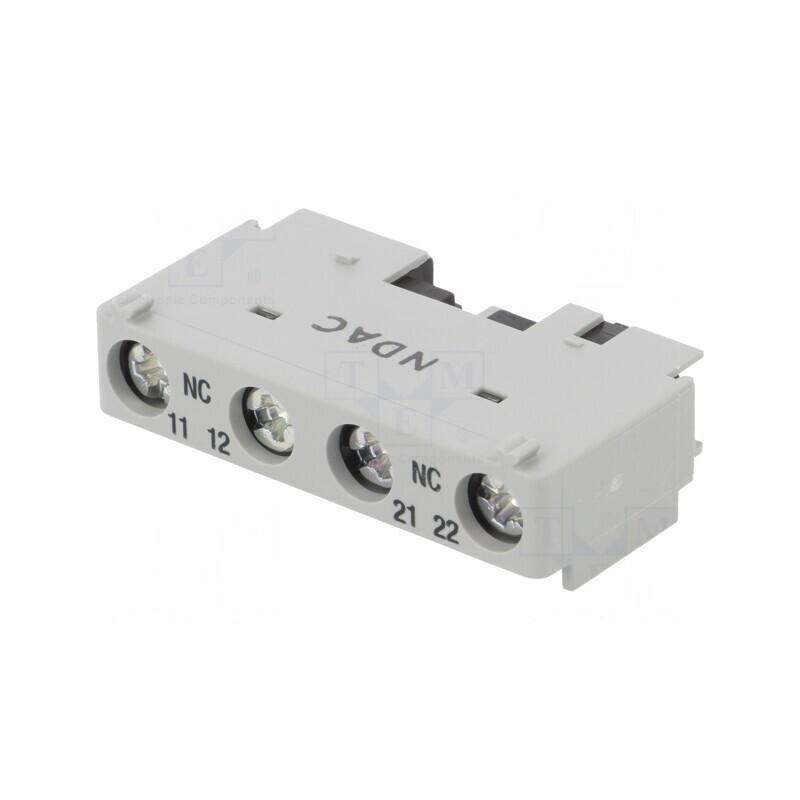 Contacte Auxiliare NC x2 cu Cleme Frontală cu Șurub | Electronic-mag.ro | Componente Electronice