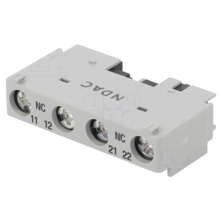 Contacte Auxiliare NC x2 cu Cleme Frontală cu Șurub | Electronic-mag.ro | Componente Electronice