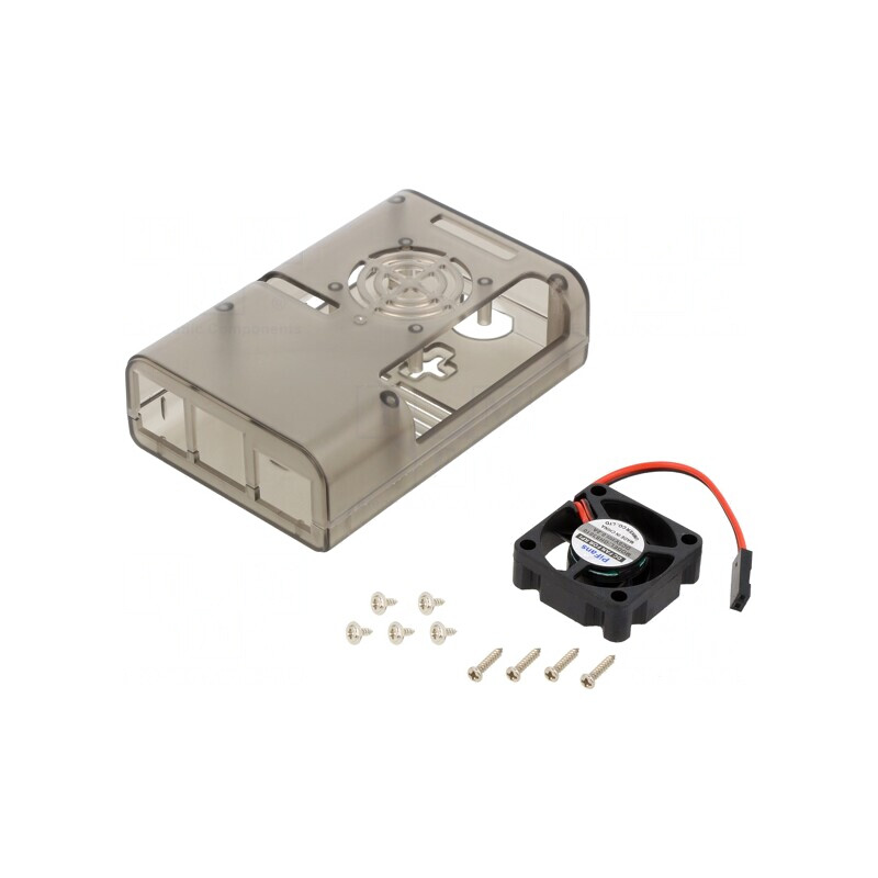 Carcasă gri pentru Raspberry Pi 4 B | Electronic-mag.ro | Componente Electronice