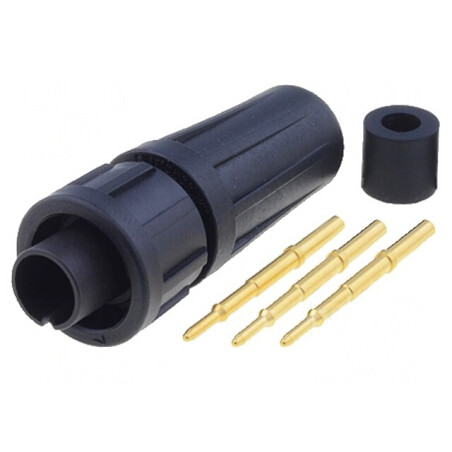 Mufă Conector Circular EN2 3 Pin 6.5A Lipire pe Cablu | Electronic-mag.ro | Componente Electronice