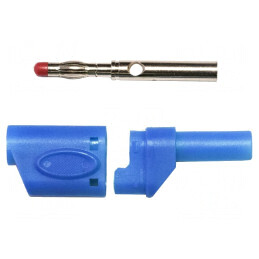 Mufă Banană Albastră 4mm 45A 600VAC Cupru Beriliu | Electronic-mag.ro | Componente Electronice