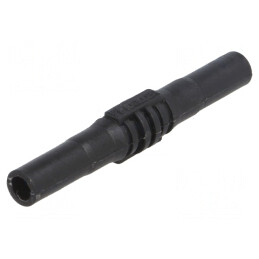 Soclu banană 4mm 15A negru nichelat izolat 63,5mm | Electronic-mag.ro | Componente Electronice