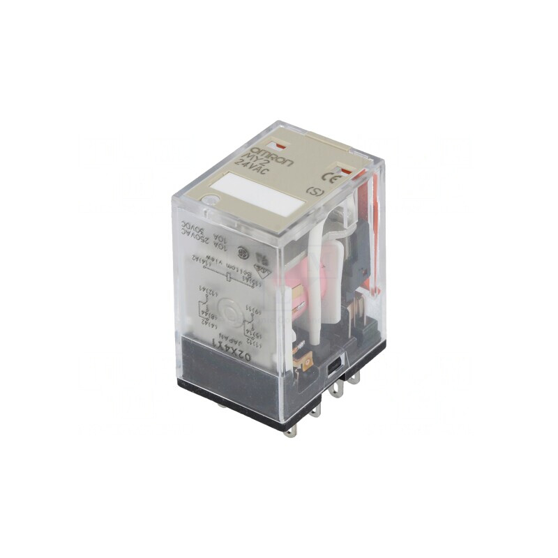Releu Electromagnetic DPDT 24VAC 10A | Electronic-mag.ro | Componente Electronice