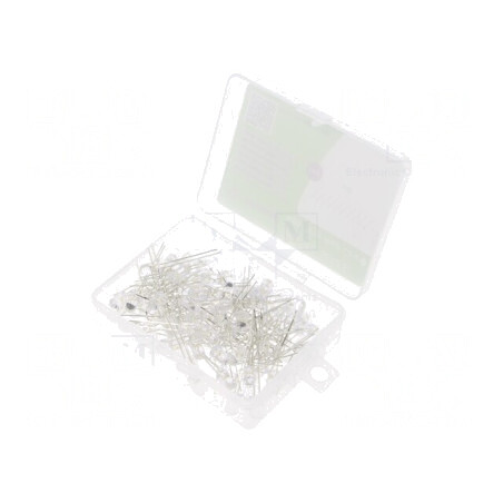 Set LED THT 5mm Alb Cald 100buc Cutie Plastic | Electronic-mag.ro | Componente Electronice