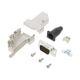 Conector D-Sub 15-Pini Tată 45° Lipire Gold | Electronic-mag.ro | Componente Electronice