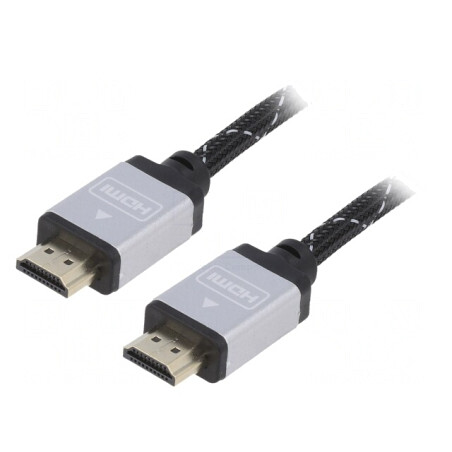 Cablu HDMI 1.4 textil 5m negru | Electronic-mag.ro | Componente Electronice