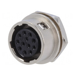 Conector circular HR10 push-pull argintat 2A pentru lipire | Electronic-mag.ro | Componente Electronice