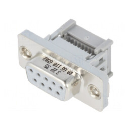 Mufă Mamă D-Sub 9 PIN pentru Cablu-Bandă IDC 1,27mm UNC 4-40 | Electronic-mag.ro | Componente Electronice