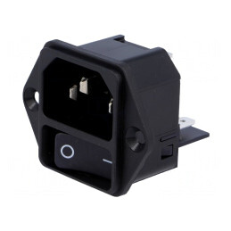 Conector Alimentare AC 15A 250VAC IEC 60320 | Electronic-mag.ro | Componente Electronice