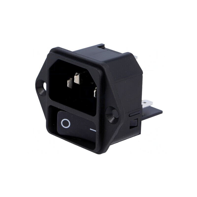 Conector Alimentare AC 15A 250VAC IEC 60320 | Electronic-mag.ro | Componente Electronice