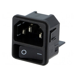 Conector Alimentare AC 15A 250VAC IEC 60320 DC11 | Electronic-mag.ro | Componente Electronice