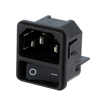 Conector Alimentare AC 15A 250VAC IEC 60320 DC11 | Electronic-mag.ro | Componente Electronice