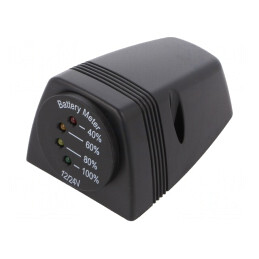 Voltmetru LED Negru 7-33V pentru Panou | Electronic-mag.ro | Componente Electronice