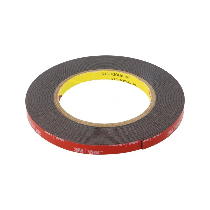 Bandă de Fixare Acrilică Neagră 9mm x 5,5m | Electronic-mag.ro | Componente Electronice