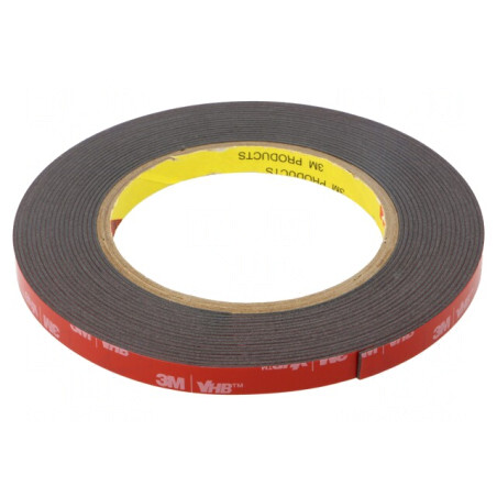 Bandă de Fixare Acrilică Neagră 9mm x 5,5m | Electronic-mag.ro | Componente Electronice