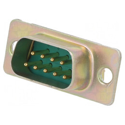 Conector D-Sub 9-PIN Tată cu Șuruburi pentru Lipire | Electronic-mag.ro | Componente Electronice