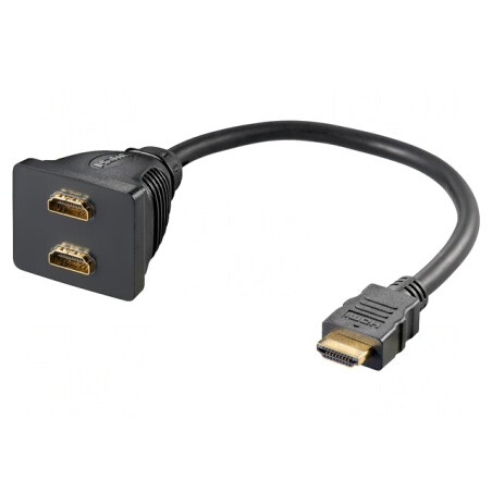 Splitter Semnal HDMI 2 Porturi 0,1m Negru | Electronic-mag.ro | Componente Electronice