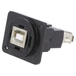 Adaptor USB A la USB B Metalic 2.0 19x24mm | Electronic-mag.ro | Componente Electronice