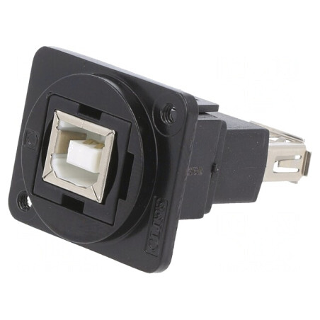 Adaptor USB A la USB B Metalic 2.0 19x24mm | Electronic-mag.ro | Componente Electronice