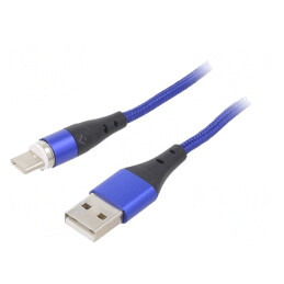 Cablu USB 2.0 A la C 2m Albastru | Electronic-mag.ro | Componente Electronice