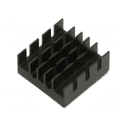 Radiator Extrudat BGA Negru 21x21mm | Electronic-mag.ro | Componente Electronice