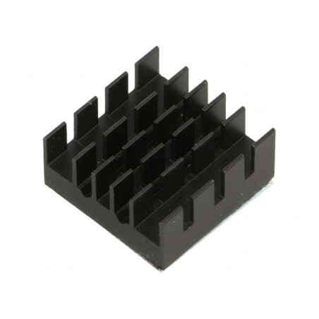 Radiator Extrudat BGA Negru 21x21mm | Electronic-mag.ro | Componente Electronice