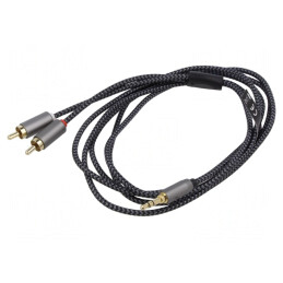 Cablu Jack 3.5mm la RCA 2m Aurit PVC