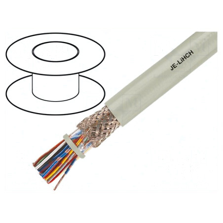 Cablu JE-LiHCH 4x2x0,5mm2 FRNC Gri 225V Anti-Flacără | Electronic-mag.ro | Componente Electronice