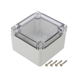 Carcasă Universală 90x90x60mm cu Bucșă din Alamă | Electronic-mag.ro | Componente Electronice