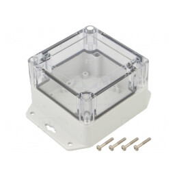 Carcasă Universală ABS Gri Deschis 90x90x60mm | Electronic-mag.ro | Componente Electronice