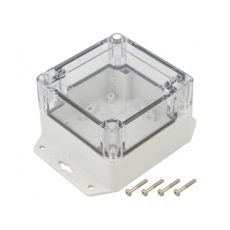 Carcasă Universală ABS Gri Deschis 90x90x60mm | Electronic-mag.ro | Componente Electronice