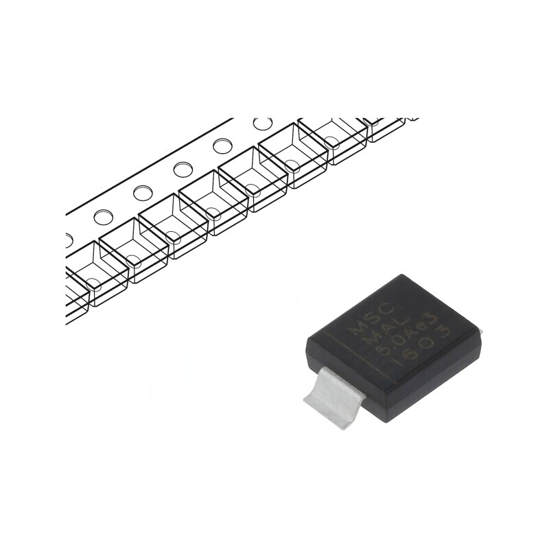 Diodă TVS 3kW 6,4V Unidirecţională DO215AB | Electronic-mag.ro | Componente Electronice Diodă TVS 3kW 6,4V Unidirecţională DO215AB | Electronic-mag.ro | Componente Electronice
