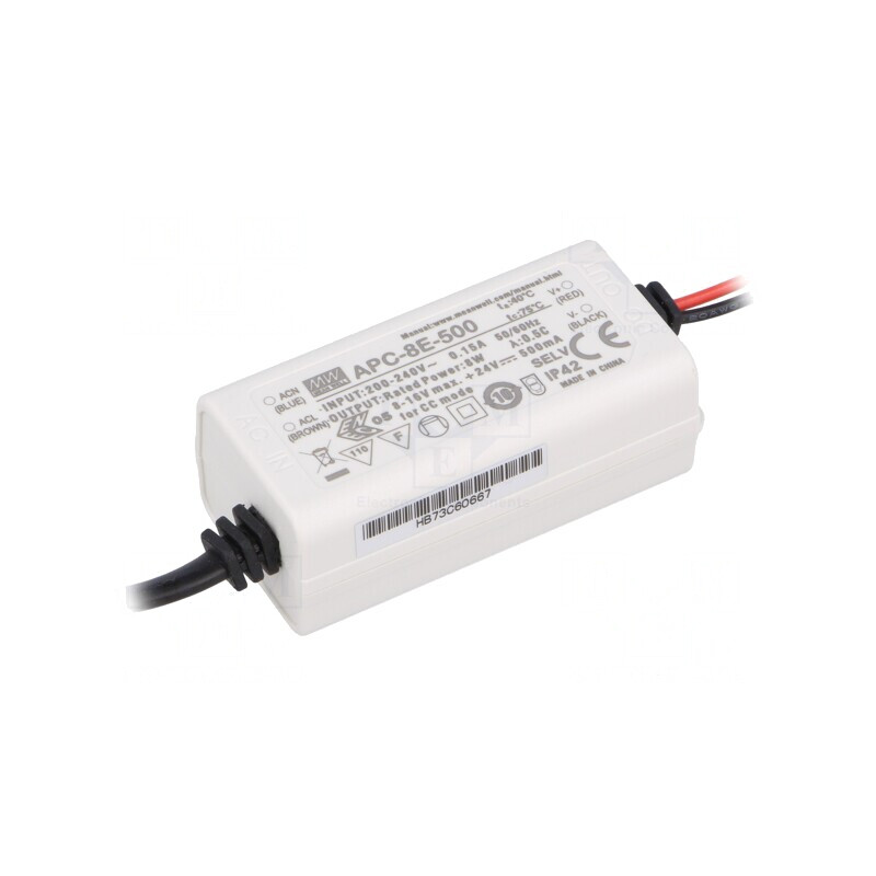 Alimentator LED 8W 8-16VDC 500mA IP42 | Electronic-mag.ro | Componente Electronice