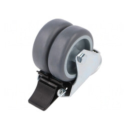 Roată de Transport cu Roți Duble 100kg 75mm | Electronic-mag.ro | Componente Electronice