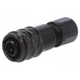 Mufă SA6 Tată PIN 3 IP67 3A Lipire pe Cablu 30V | Electronic-mag.ro | Componente Electronice