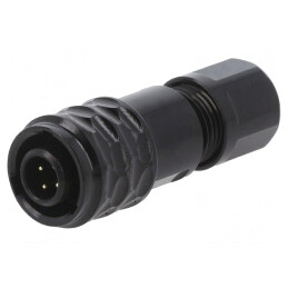 Mufă SA6 tată 4 PIN IP67 3A 30V Lipire pe Cablu | Electronic-mag.ro | Componente Electronice