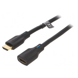 Cablu HDMI 2.1 Negru 1m | Electronic-mag.ro | Componente Electronice
