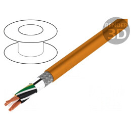 Cablu Chainflex CF886 4G2.5mm² Portocaliu Cu | Electronic-mag.ro | Componente Electronice