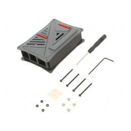 Carcasă ABS Grafit pentru Raspberry Pi 4 B 70mm | Electronic-mag.ro | Componente Electronice