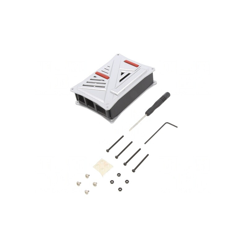 Carcasă pentru Raspberry Pi 4 B ABS Argintiu | Electronic-mag.ro | Componente Electronice Carcasă pentru Raspberry Pi 4 B ABS Argintiu | Electronic-mag.ro | Componente Electronice
