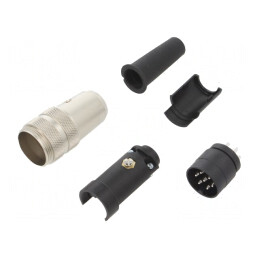 Conector M16 Mufă 7P Neecranat Argintat IP40 5A