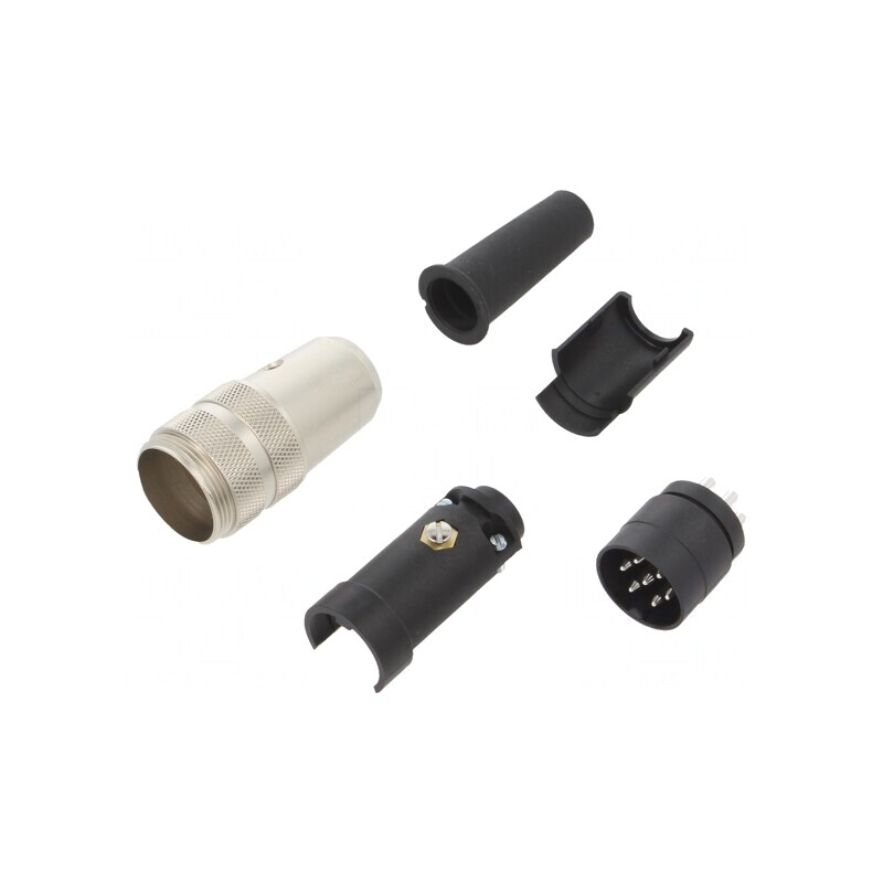 Conector M16 Mufă 7P Neecranat Argintat IP40 5A | Electronic-mag.ro | Componente Electronice