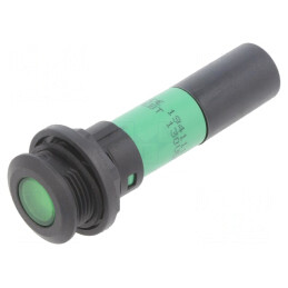 Lampă LED Control Verde 130VDC Ø16mm | Electronic-mag.ro | Componente Electronice