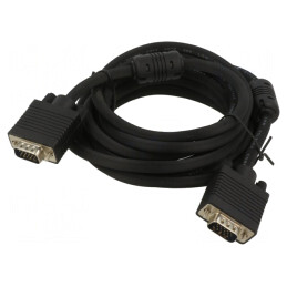Cablu D-Sub 15 pini HD Negru 3m | Electronic-mag.ro | Componente Electronice