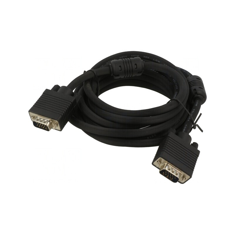 Cablu D-Sub 15 pini HD Negru 3m | Electronic-mag.ro | Componente Electronice