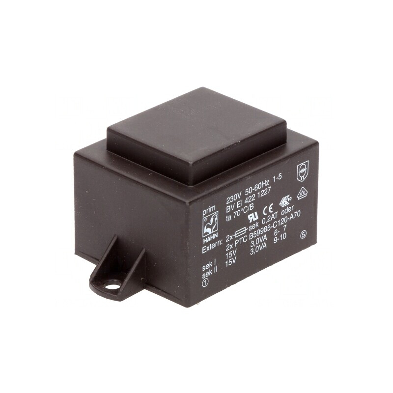 Transformator Încapsulat 6VA 230VAC 15V 200mA PCB | Electronic-mag.ro | Componente Electronice Transformator Încapsulat 6VA 230VAC 15V 200mA PCB | Electronic-mag.ro | Componente Electronice