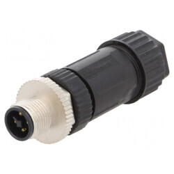 Mufă M12 4 Pin Terminal cu Șurub pe Cablu | Electronic-mag.ro | Componente Electronice